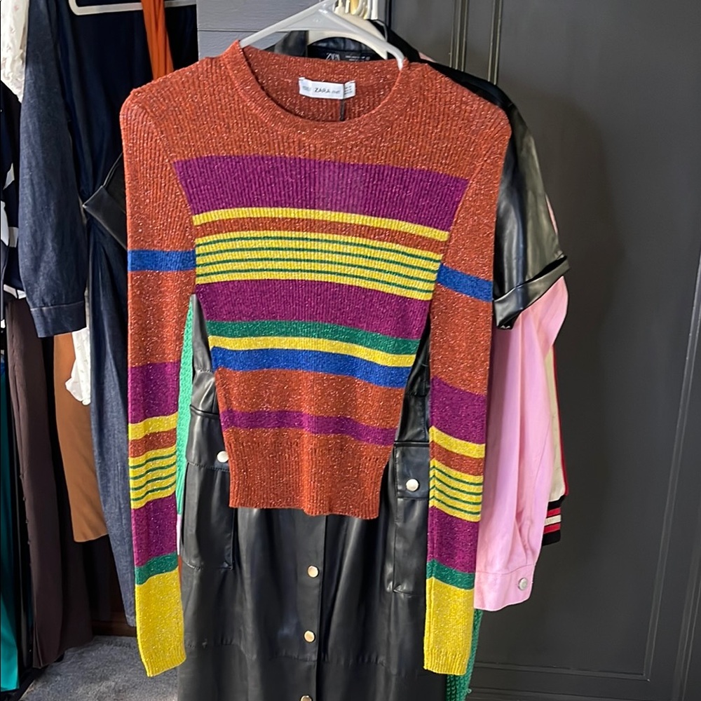 Zara Multicolor Striped Women's Sweater